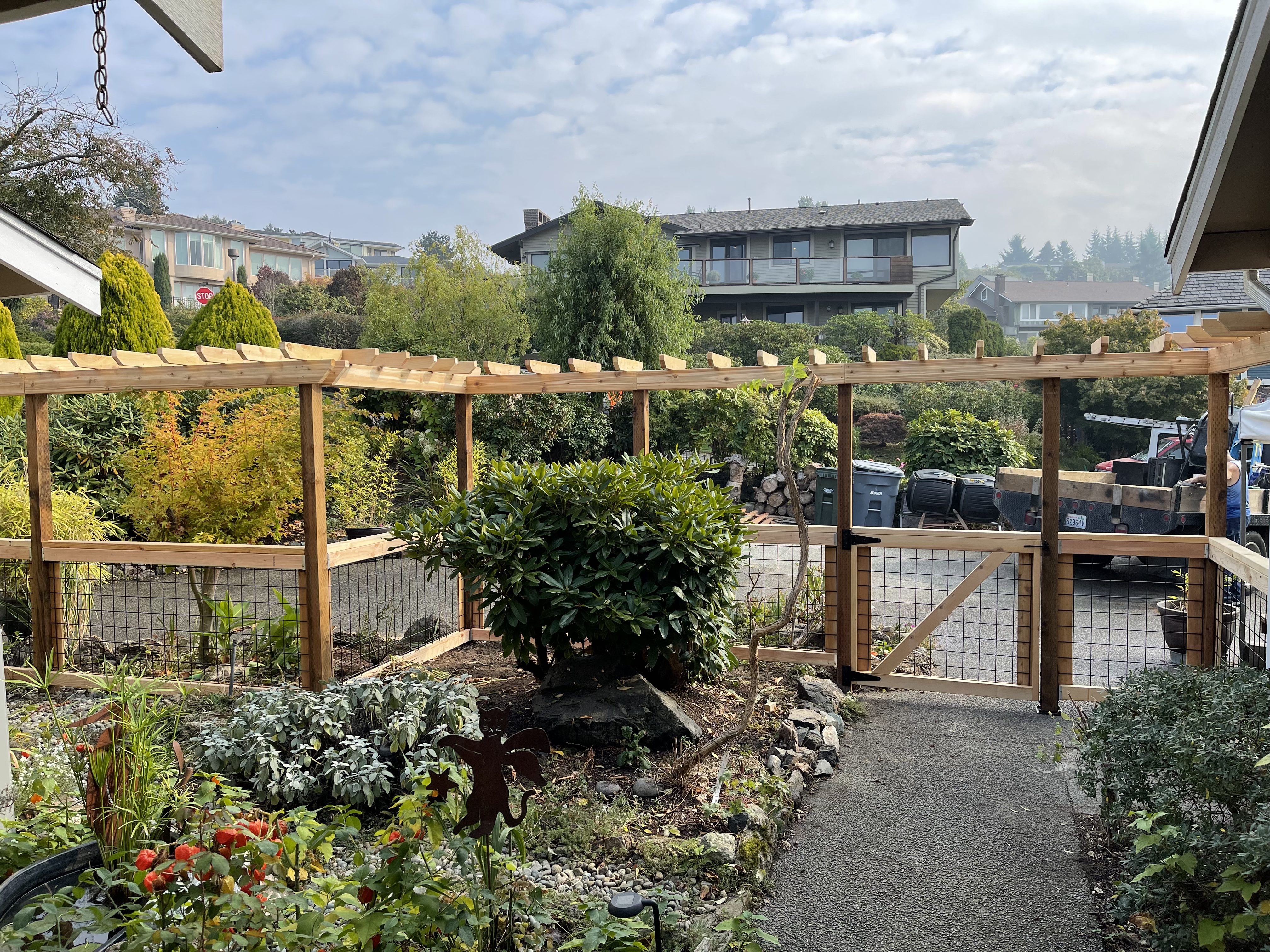 Cattle Panel With Cedar Arbor